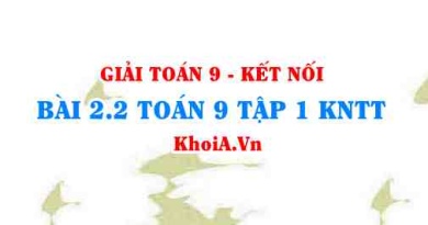 Bài 2.2 SGK Toán 9 tập 1 Kết nối tri thức